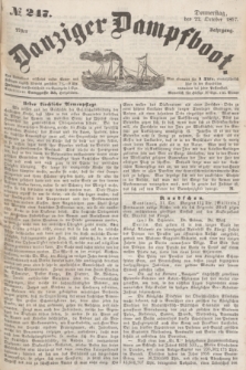 Danziger Dampfboot. Jg.27, № 247 (22 October 1857)