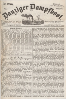 Danziger Dampfboot. Jg.27, № 258 (4 November 1857)