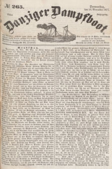 Danziger Dampfboot. Jg.27, № 265 (12 November 1857)
