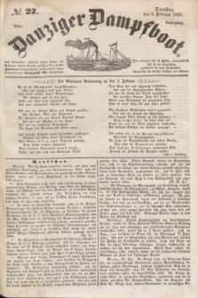 Danziger Dampfboot. Jg.28, № 27 (2 Februar 1858)