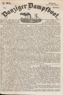 Danziger Dampfboot. Jg.28, № 92 (21 April 1858)