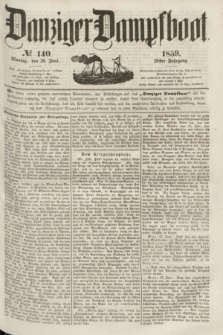 Danziger Dampfboot. Jg.29, № 140 (20 Juni 1859)