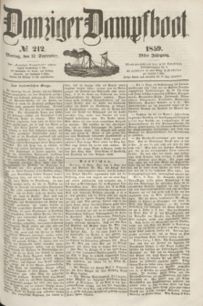 Danziger Dampfboot. Jg.29, № 212 (12 September 1859)