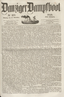 Danziger Dampfboot. Jg.29, № 278 (28 November 1859)