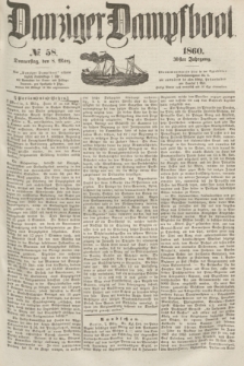 Danziger Dampfboot. Jg.30, № 58 (8 März 1860)