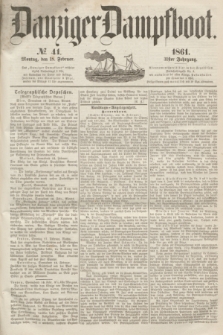 Danziger Dampfboot. Jg.31, № 41 (18 Februar 1861)