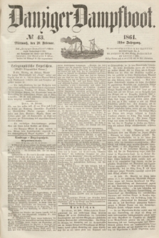 Danziger Dampfboot. Jg.31, № 43 (20 Februar 1861)