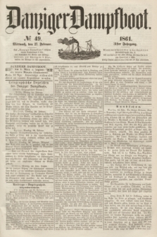 Danziger Dampfboot. Jg.31, № 49 (27 Februar 1861)