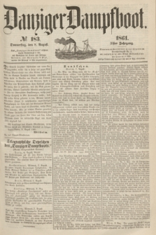 Danziger Dampfboot. Jg.31, № 183 (8 August 1861)