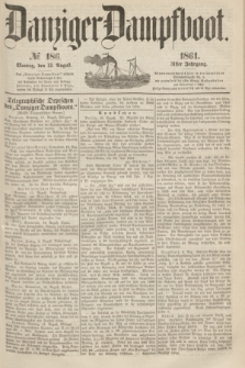 Danziger Dampfboot. Jg.31, № 186 (12 August 1861)