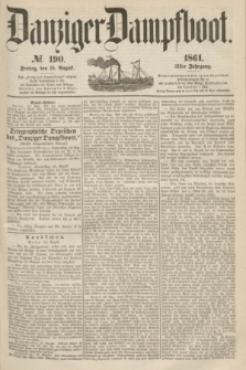 Danziger Dampfboot. Jg.31, № 190 (16 August 1861)