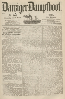 Danziger Dampfboot. Jg.31, № 201 (29 August 1861)