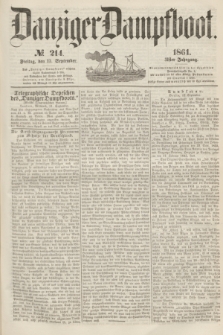 Danziger Dampfboot. Jg.31, № 214 (13 September 1861)