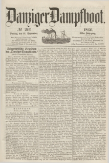 Danziger Dampfboot. Jg.31, № 216 (16 September 1861)