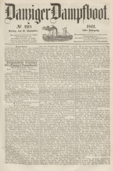 Danziger Dampfboot. Jg.31, № 220 (20 September 1861)