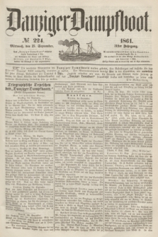 Danziger Dampfboot. Jg.31, № 224 (25 September 1861)