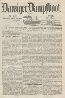 Danziger Dampfboot. Jg.31, № 227 (28 September 1861)