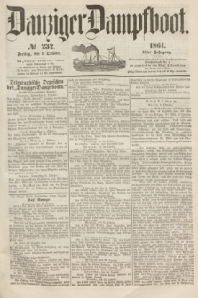 Danziger Dampfboot. Jg.31, № 232 (4 October 1861)