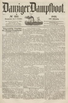 Danziger Dampfboot. Jg.31, № 233 (5 October 1861)