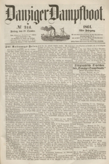 Danziger Dampfboot. Jg.31, № 244 (18 October 1861)