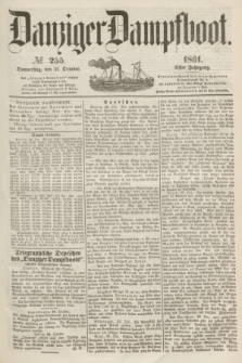 Danziger Dampfboot. Jg.31, № 255 (31 October 1861)
