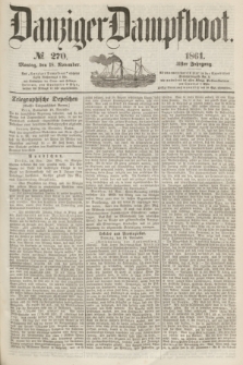 Danziger Dampfboot. Jg.31, № 270 (18 November 1861)