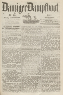 Danziger Dampfboot. Jg.31, № 271 (19 November 1861)