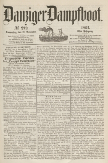 Danziger Dampfboot. Jg.31, № 279 (28 November 1861)