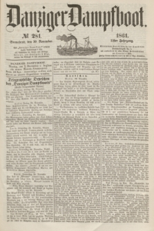 Danziger Dampfboot. Jg.31, № 281 (30 November 1861)