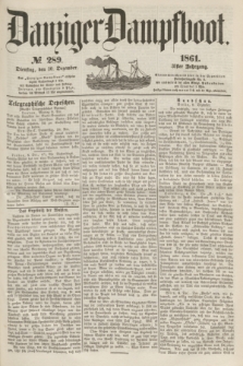 Danziger Dampfboot. Jg.31, № 289 (10 Dezember 1861)