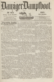 Danziger Dampfboot. Jg.31, № 294 (16 Dezember 1861)