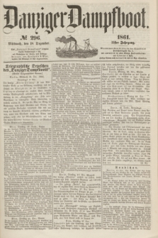 Danziger Dampfboot. Jg.31, № 296 (18 Dezember 1861)