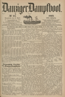 Danziger Dampfboot. Jg.32, № 92 (19 April 1862)