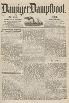 Danziger Dampfboot. Jg.32, № 210 (9 September 1862)