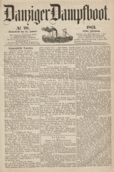 Danziger Dampfboot. Jg.34[!], № 20 (24 Januar 1863)