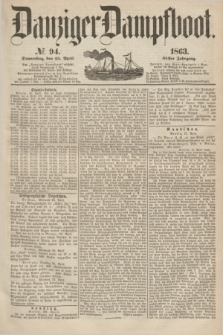 Danziger Dampfboot. Jg.34[!], № 94 (23 April 1863)