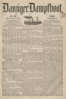 Danziger Dampfboot. Jg.34[!], № 97 (27 April 1863)
