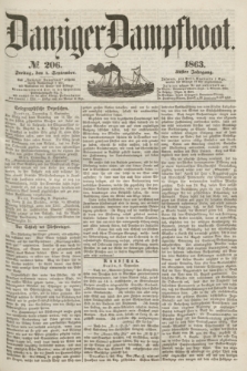Danziger Dampfboot. Jg.34[!], № 206 (4 September 1863)