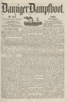 Danziger Dampfboot. Jg.34[!], № 211 (10 September 1863)
