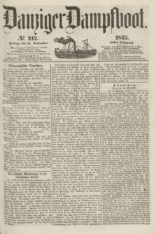 Danziger Dampfboot. Jg.34[!], № 212 (11 September 1863)