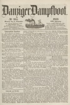 Danziger Dampfboot. Jg.34[!], № 214 (14 September 1863)