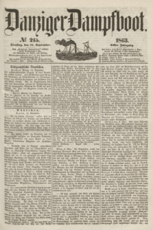 Danziger Dampfboot. Jg.34[!], № 215 (15 September 1863)