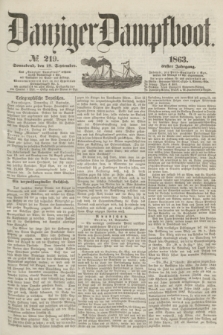 Danziger Dampfboot. Jg.34[!], № 219 (19 September 1863)