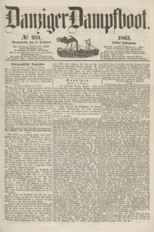 Danziger Dampfboot. Jg.34[!], № 231 (3 October 1863)