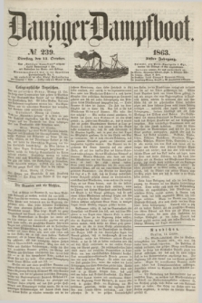 Danziger Dampfboot. Jg.34[!], № 239 (13 October 1863)