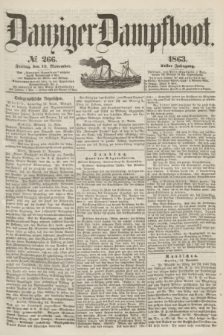 Danziger Dampfboot. Jg.34[!], № 266 (13 November 1863)