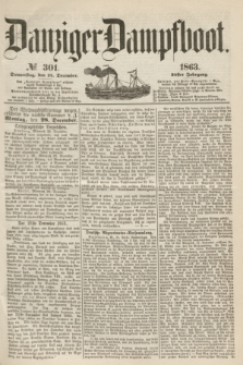 Danziger Dampfboot. Jg.34[!], № 301 (24 December 1863)