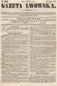 Gazeta Lwowska. 1854, nr 286