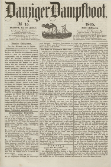 Danziger Dampfboot. Jg.36, № 15 (18 Januar 1865)