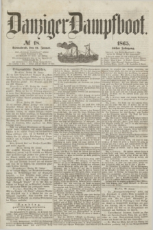 Danziger Dampfboot. Jg.36, № 18 (21 Januar 1865)